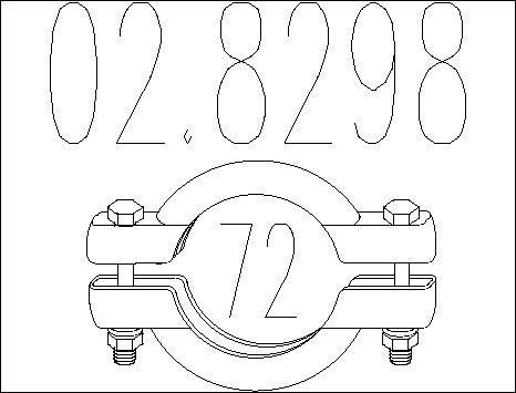 MTS 02.8298 - Соединительные элементы, система выпуска www.autospares.lv