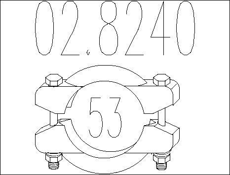 MTS 02.8240 - Соединительные элементы, система выпуска www.autospares.lv