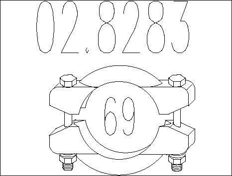 MTS 02.8283 - Соединительные элементы, система выпуска www.autospares.lv