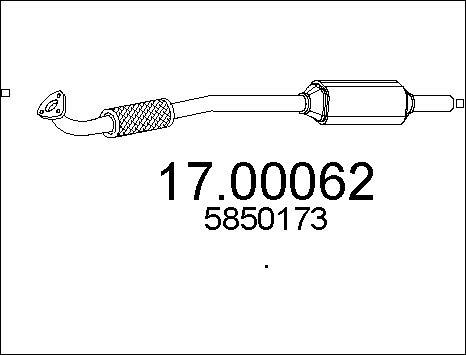 MTS 17.00062 - Сажевый / частичный фильтр, система выхлопа ОГ www.autospares.lv