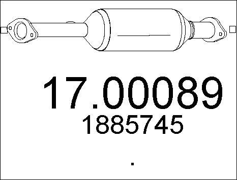 MTS 17.00089 - Сажевый / частичный фильтр, система выхлопа ОГ www.autospares.lv