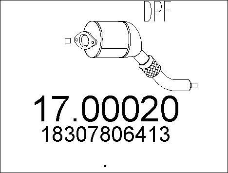 MTS 17.00020 - Сажевый / частичный фильтр, система выхлопа ОГ www.autospares.lv