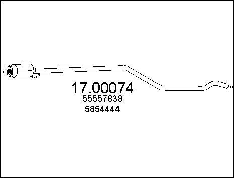 MTS 17.00074 - Nosēdumu / Daļiņu filtrs, Izplūdes gāzu sistēma www.autospares.lv