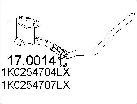 MTS 17.00141 - Сажевый / частичный фильтр, система выхлопа ОГ www.autospares.lv