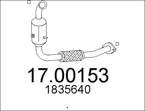 MTS 17.00153 - Nosēdumu / Daļiņu filtrs, Izplūdes gāzu sistēma www.autospares.lv