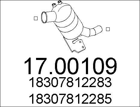 MTS 17.00109 - Nosēdumu / Daļiņu filtrs, Izplūdes gāzu sistēma autospares.lv