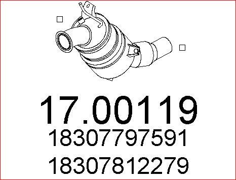 MTS 17.00119 - Nosēdumu / Daļiņu filtrs, Izplūdes gāzu sistēma www.autospares.lv