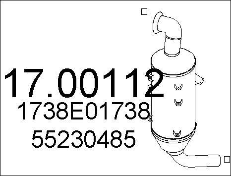 MTS 17.00112 - Nosēdumu / Daļiņu filtrs, Izplūdes gāzu sistēma autospares.lv