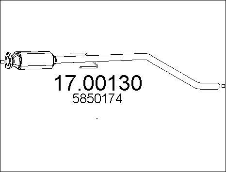 MTS 17.00130 - Nosēdumu / Daļiņu filtrs, Izplūdes gāzu sistēma www.autospares.lv