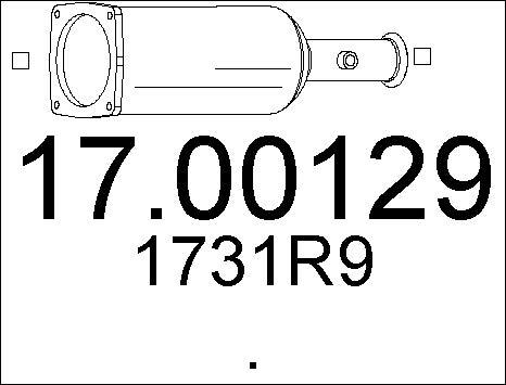 MTS 17.00129 - Nosēdumu / Daļiņu filtrs, Izplūdes gāzu sistēma autospares.lv