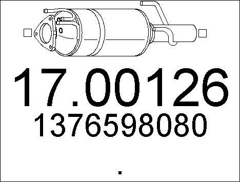 MTS 17.00126 - Nosēdumu / Daļiņu filtrs, Izplūdes gāzu sistēma www.autospares.lv