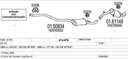 MTS C050388021505 - Izplūdes gāzu sistēma www.autospares.lv