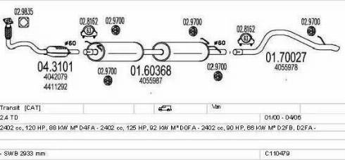 MTS C110479009581 - Izplūdes gāzu sistēma www.autospares.lv