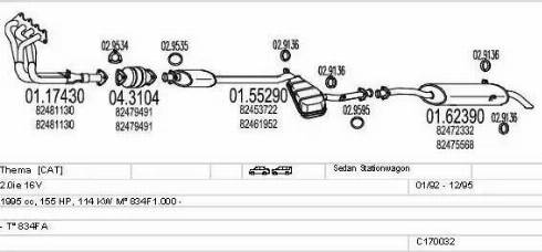 MTS C170032001500 - Izplūdes gāzu sistēma www.autospares.lv