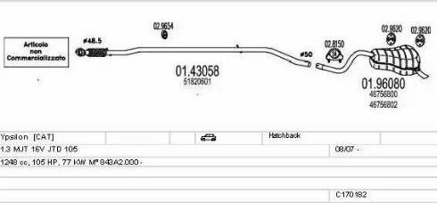 MTS C170182009297 - Izplūdes gāzu sistēma www.autospares.lv