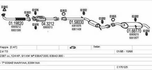 MTS C170125008373 - Izplūdes gāzu sistēma www.autospares.lv