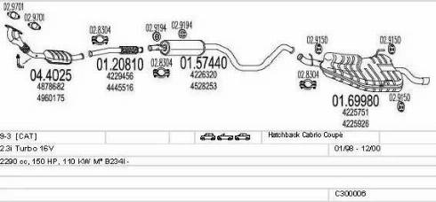 MTS C300006003590 - Izplūdes gāzu sistēma www.autospares.lv