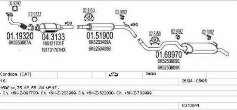 MTS C310044006919 - Izplūdes gāzu sistēma www.autospares.lv