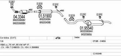 MTS C310046006924 - Izplūdes gāzu sistēma www.autospares.lv