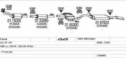 MTS C380685008849 - Izplūdes gāzu sistēma www.autospares.lv