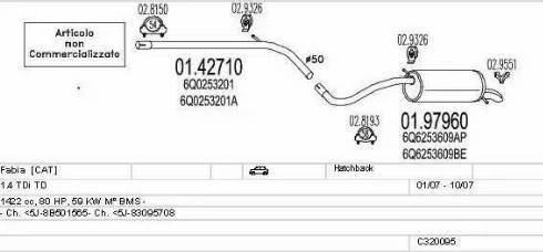 MTS C320095010762 - Izplūdes gāzu sistēma www.autospares.lv