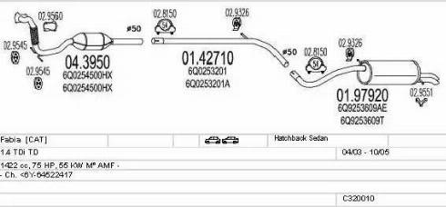 MTS C320010004770 - Izplūdes gāzu sistēma www.autospares.lv