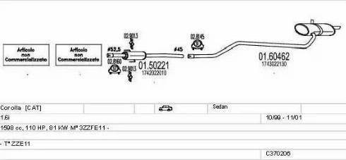 MTS C370206009808 - Izplūdes gāzu sistēma www.autospares.lv