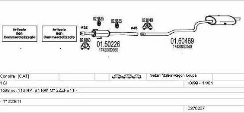 MTS C370207009807 - Izplūdes gāzu sistēma www.autospares.lv