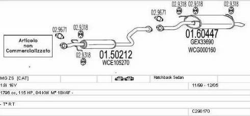 MTS C290170008099 - Izplūdes gāzu sistēma www.autospares.lv