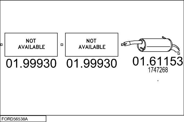 MTS FORD56538A125822 - Izplūdes gāzu sistēma www.autospares.lv