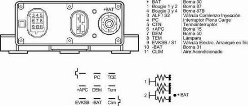 Nagares TRM/12-12 - Vadības bloks, Kvēlsveces darbības laiks www.autospares.lv