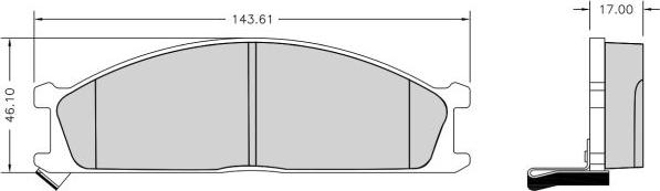 NAKATA NKF 1164P - Bremžu uzliku kompl., Disku bremzes autospares.lv