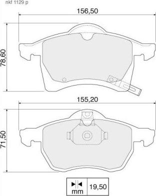 NAKATA NKF 1129P - Brake Pad Set, disc brake www.autospares.lv