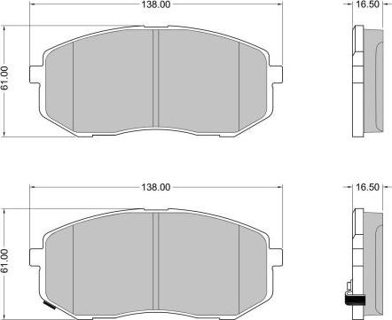 NAKATA NKF 1381P - Тормозные колодки, дисковые, комплект www.autospares.lv