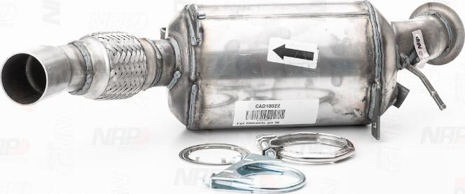 NAP CAD10022 - Nosēdumu / Daļiņu filtrs, Izplūdes gāzu sistēma autospares.lv