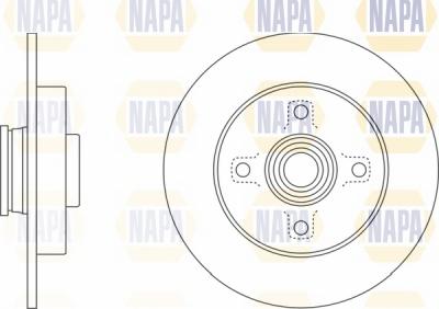 NAPA NBD5047 - Тормозной диск www.autospares.lv