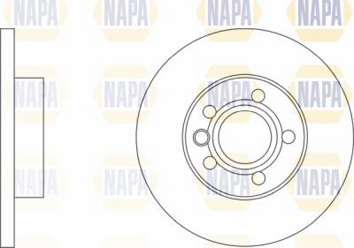 NAPA NBD5892 - Тормозной диск www.autospares.lv