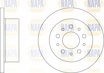 NAPA NBD5395 - Тормозной диск www.autospares.lv