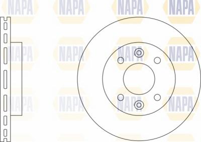 NAPA NBD5387 - Тормозной диск www.autospares.lv