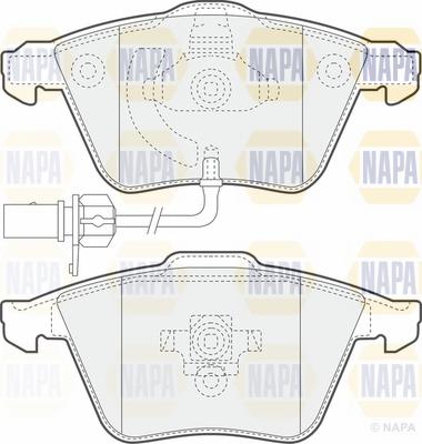 NAPA NBP1405 - Bremžu uzliku kompl., Disku bremzes autospares.lv