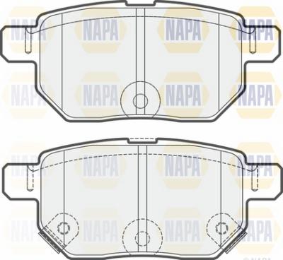 NAPA NBP1592 - Тормозные колодки, дисковые, комплект www.autospares.lv