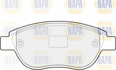 NAPA NBP1513 - Тормозные колодки, дисковые, комплект www.autospares.lv