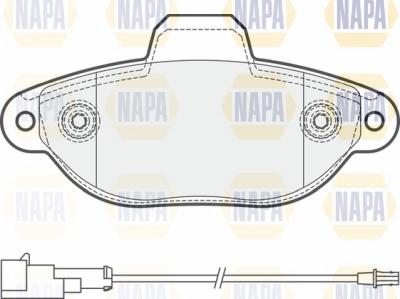 NAPA NBP1531 - Тормозные колодки, дисковые, комплект www.autospares.lv