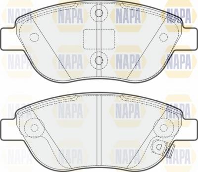 NAPA NBP1619 - Bremžu uzliku kompl., Disku bremzes www.autospares.lv