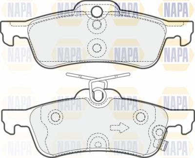 NAPA NBP1616 - Тормозные колодки, дисковые, комплект www.autospares.lv