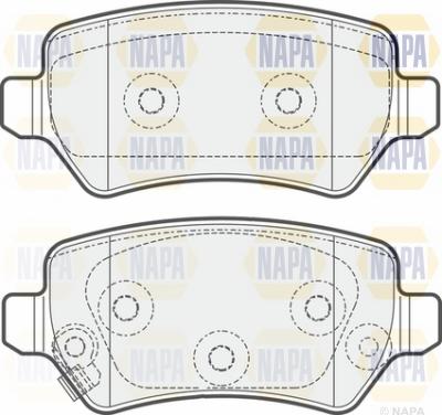 NAPA NBP1618 - Bremžu uzliku kompl., Disku bremzes autospares.lv