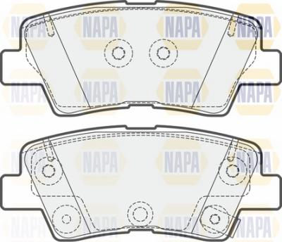 NAPA NBP1688 - Тормозные колодки, дисковые, комплект www.autospares.lv