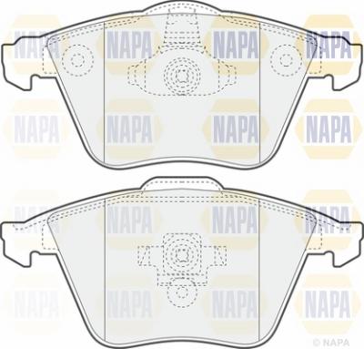 NAPA NBP1045 - Тормозные колодки, дисковые, комплект www.autospares.lv