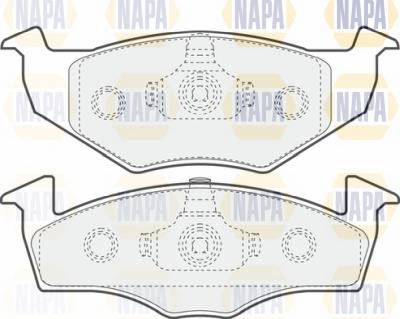 NAPA NBP1050 - Тормозные колодки, дисковые, комплект www.autospares.lv