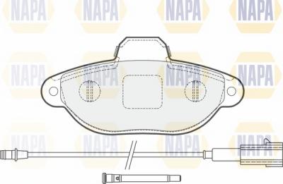 NAPA NBP1062 - Тормозные колодки, дисковые, комплект www.autospares.lv